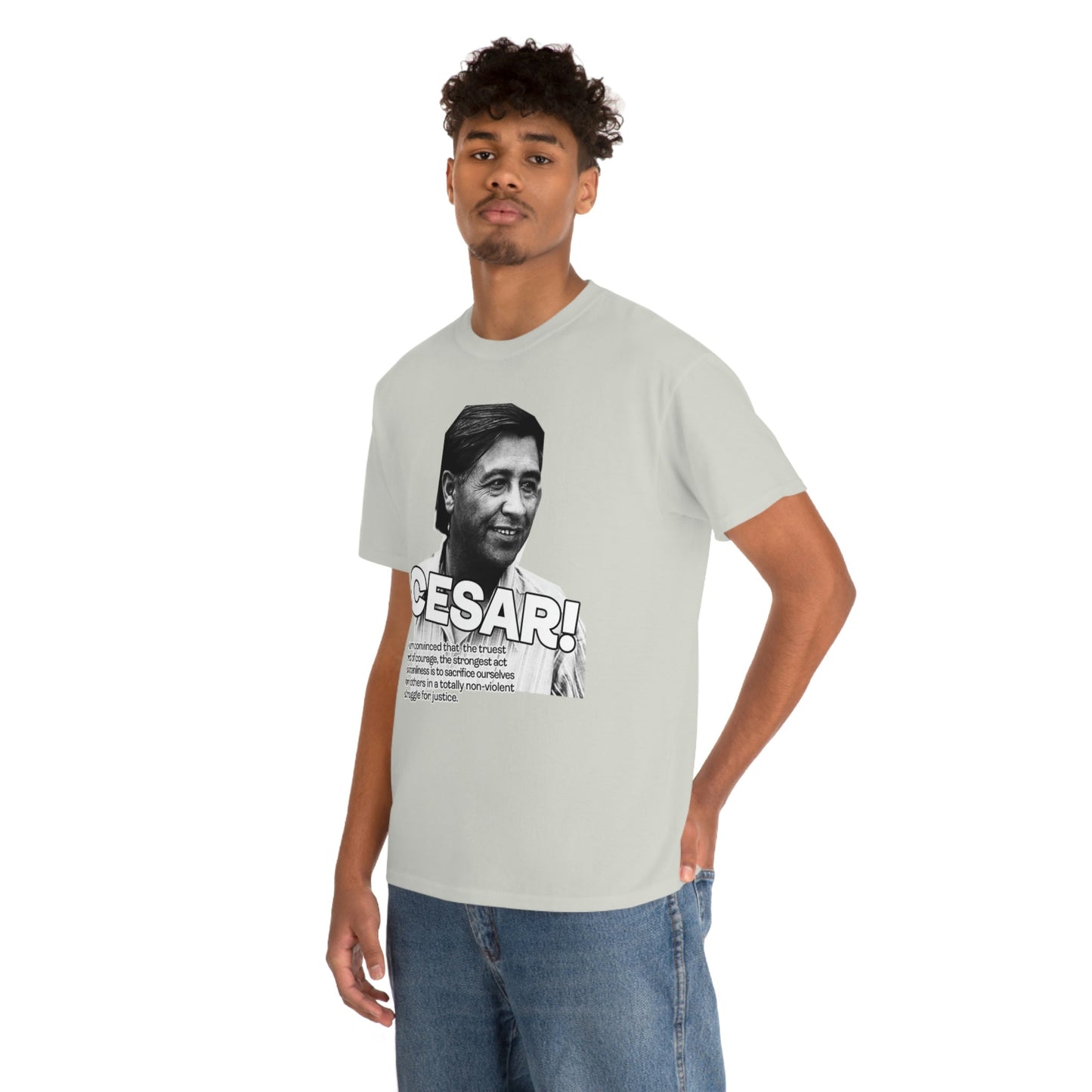 Cesar Chavez Quote Unisex Heavy Cotton Tee Hero Series Gloria Steinem Martin Luther King Jr