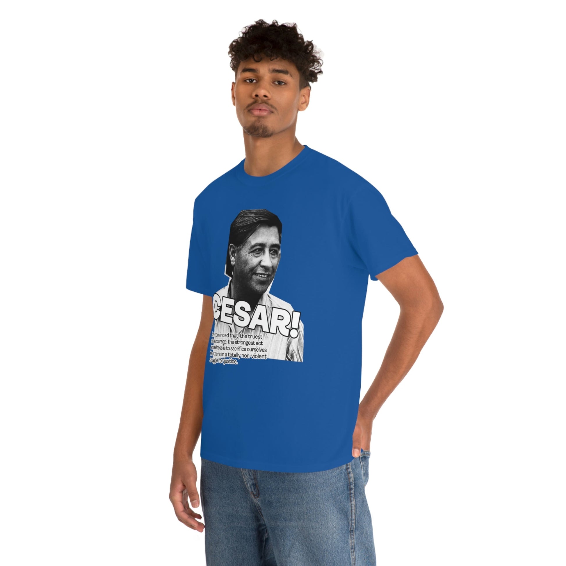 Cesar Chavez Quote Unisex Heavy Cotton Tee Hero Series Gloria Steinem Martin Luther King Jr
