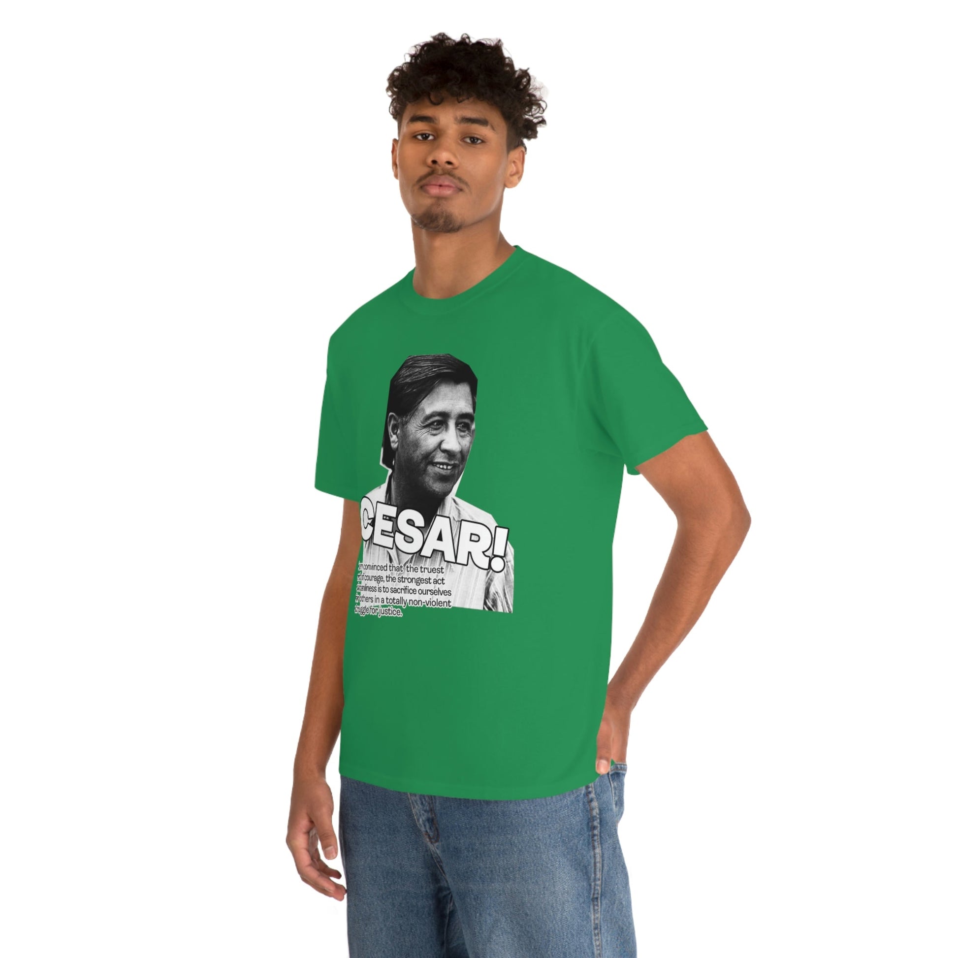 Cesar Chavez Quote Unisex Heavy Cotton Tee Hero Series Gloria Steinem Martin Luther King Jr