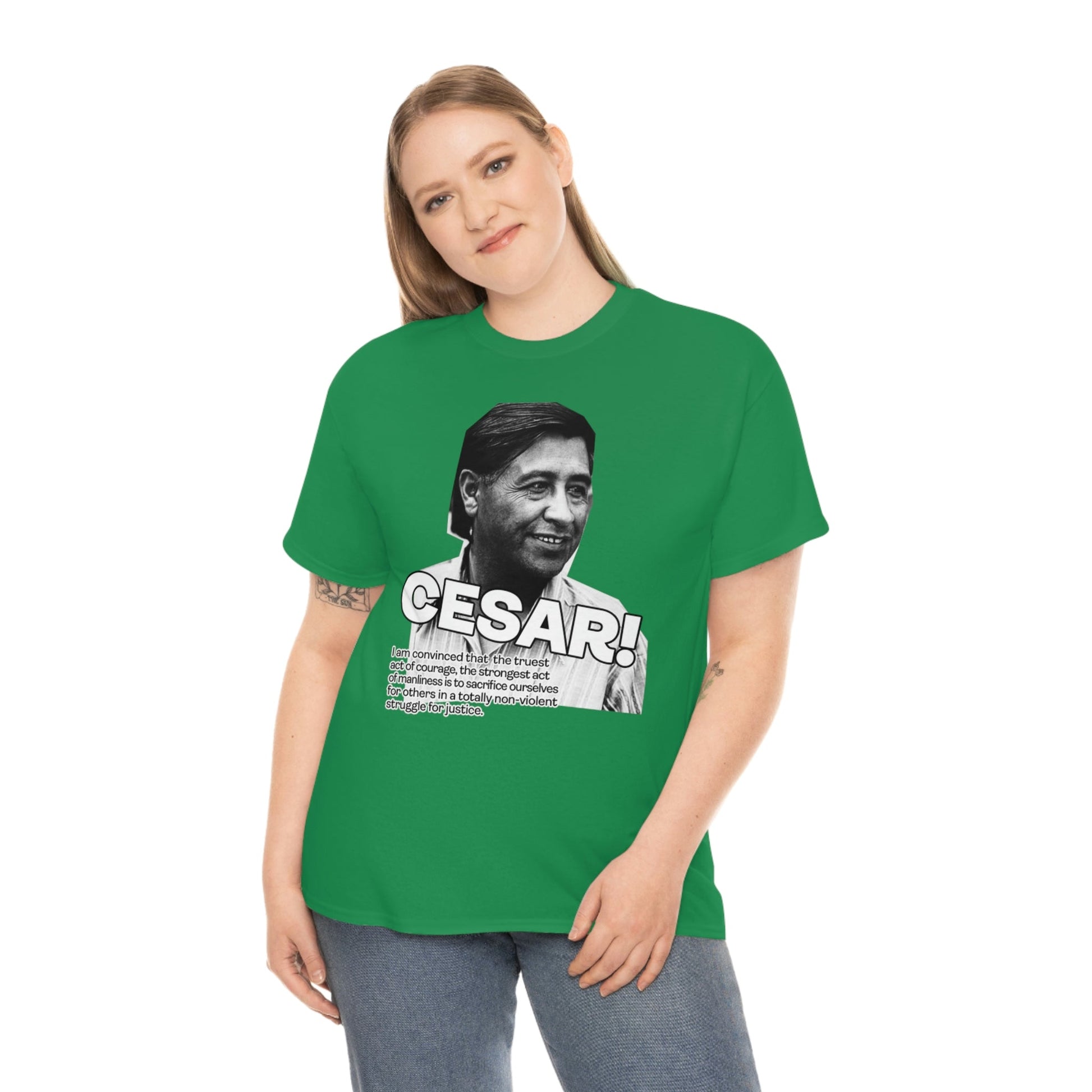 Cesar Chavez Quote Unisex Heavy Cotton Tee Hero Series Gloria Steinem Martin Luther King Jr