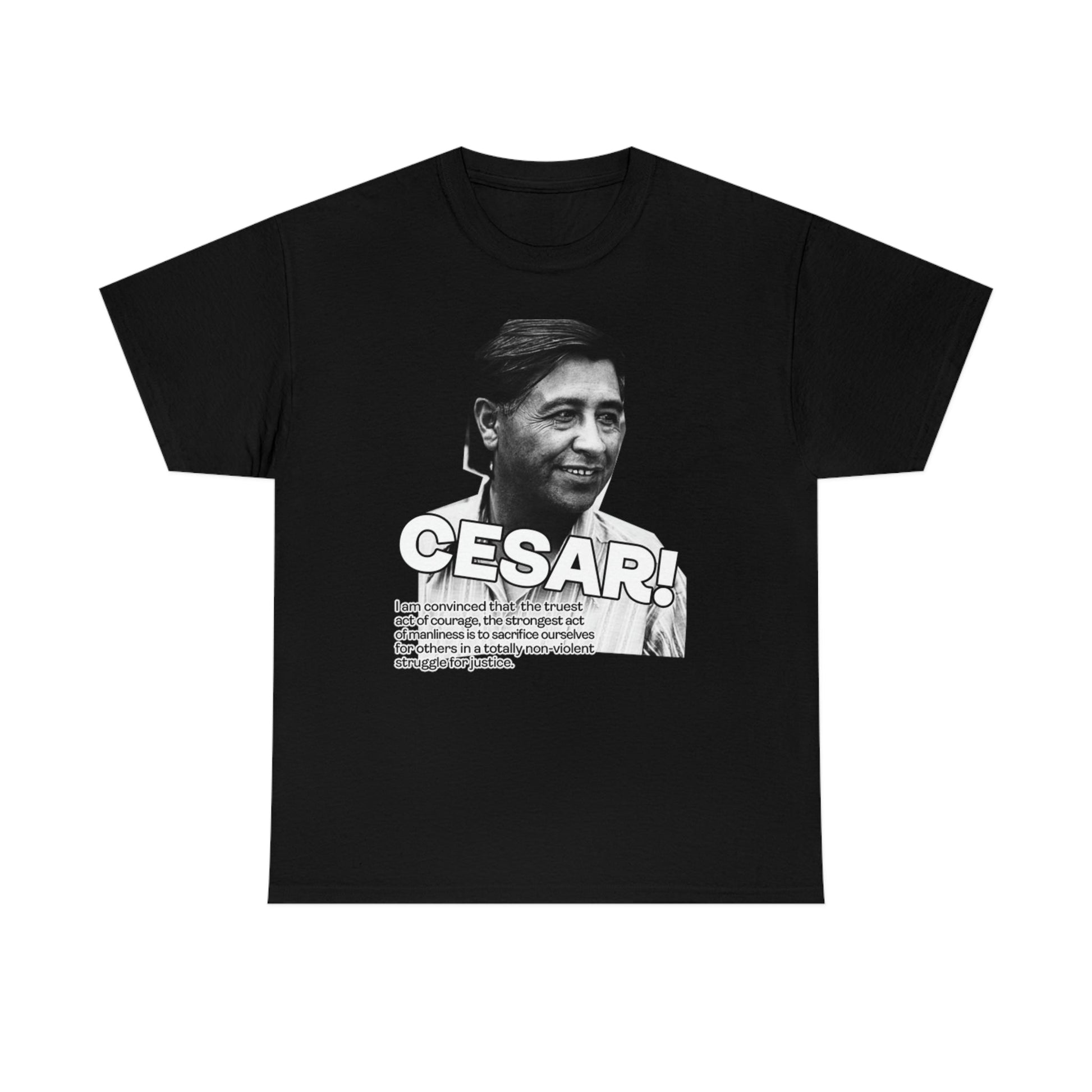 Cesar Chavez Quote Unisex Heavy Cotton Tee Hero Series Gloria Steinem Martin Luther King Jr