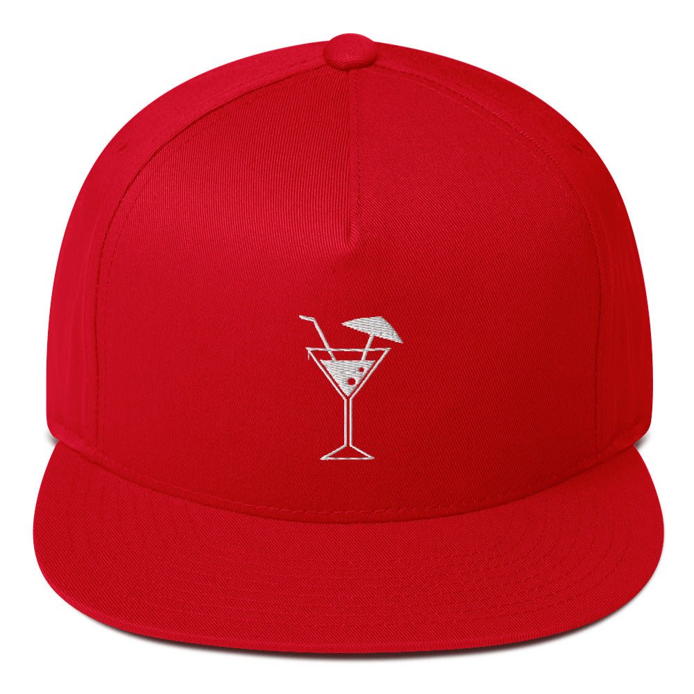 Cocktail Party Flat Bill Cap for the Fun Loving Hipster | Five Panel Hat