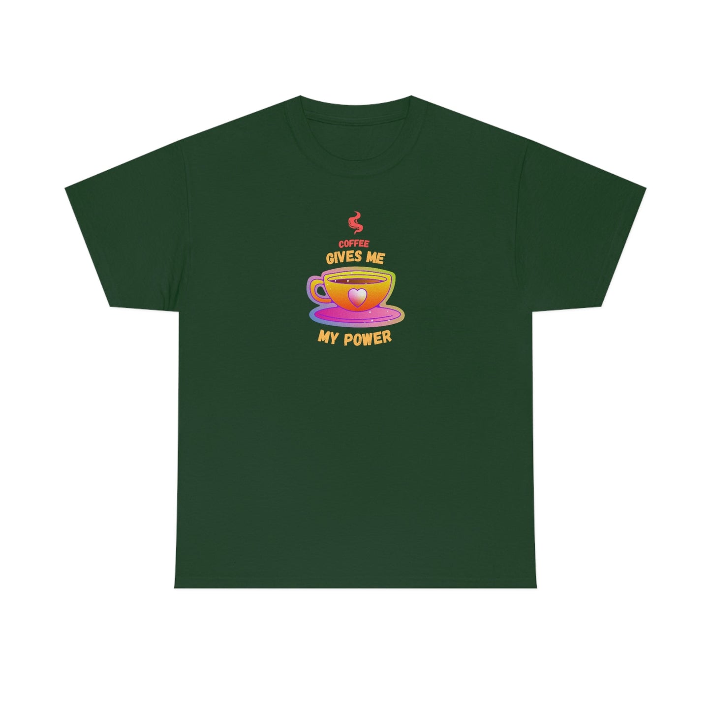 Coffee Gives Me Power Heavy Cotton Tee