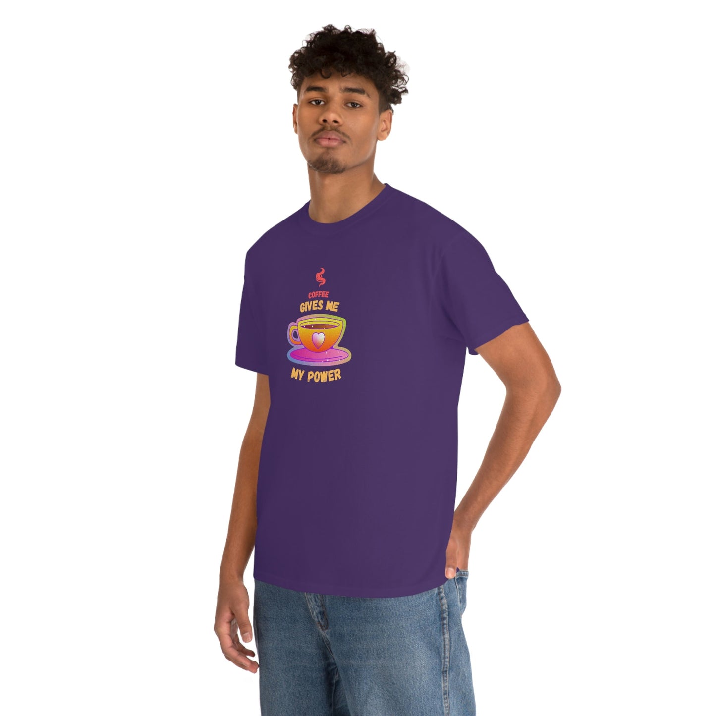 Coffee Gives Me Power Heavy Cotton Tee