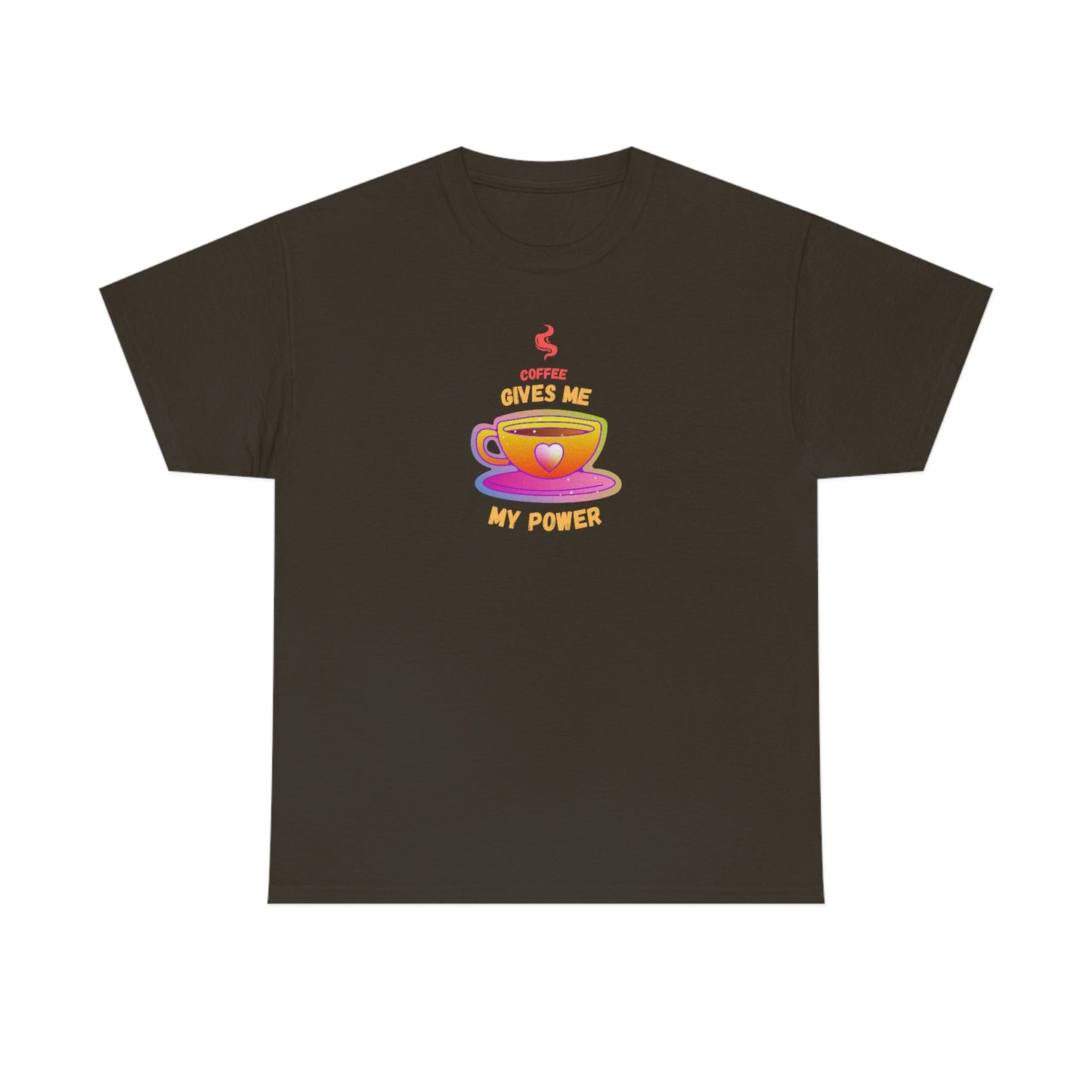 Coffee Gives Me Power Heavy Cotton Tee