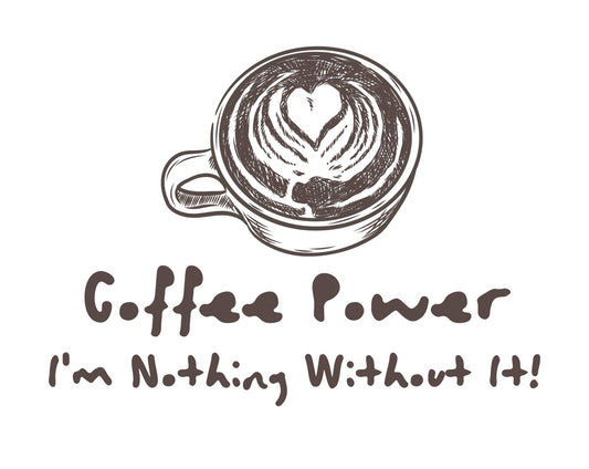 Coffee Power - I'm Nothing Without It Heavy Cotton Tee