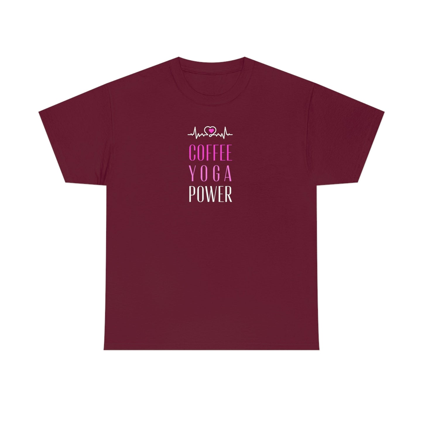 Coffee Yoga Power Heavy Cotton Tee