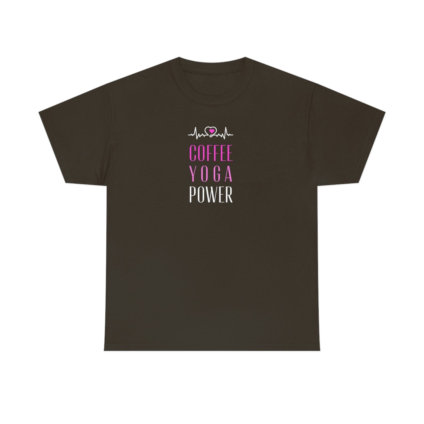 Coffee Yoga Power Heavy Cotton Tee