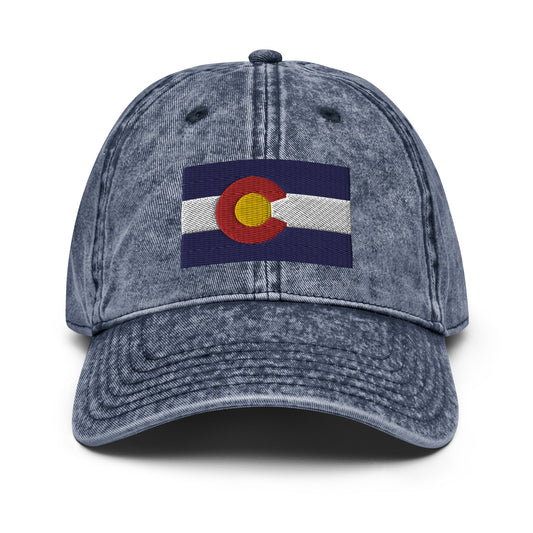 Colorado Flag Vintage Cotton Twill Cap
