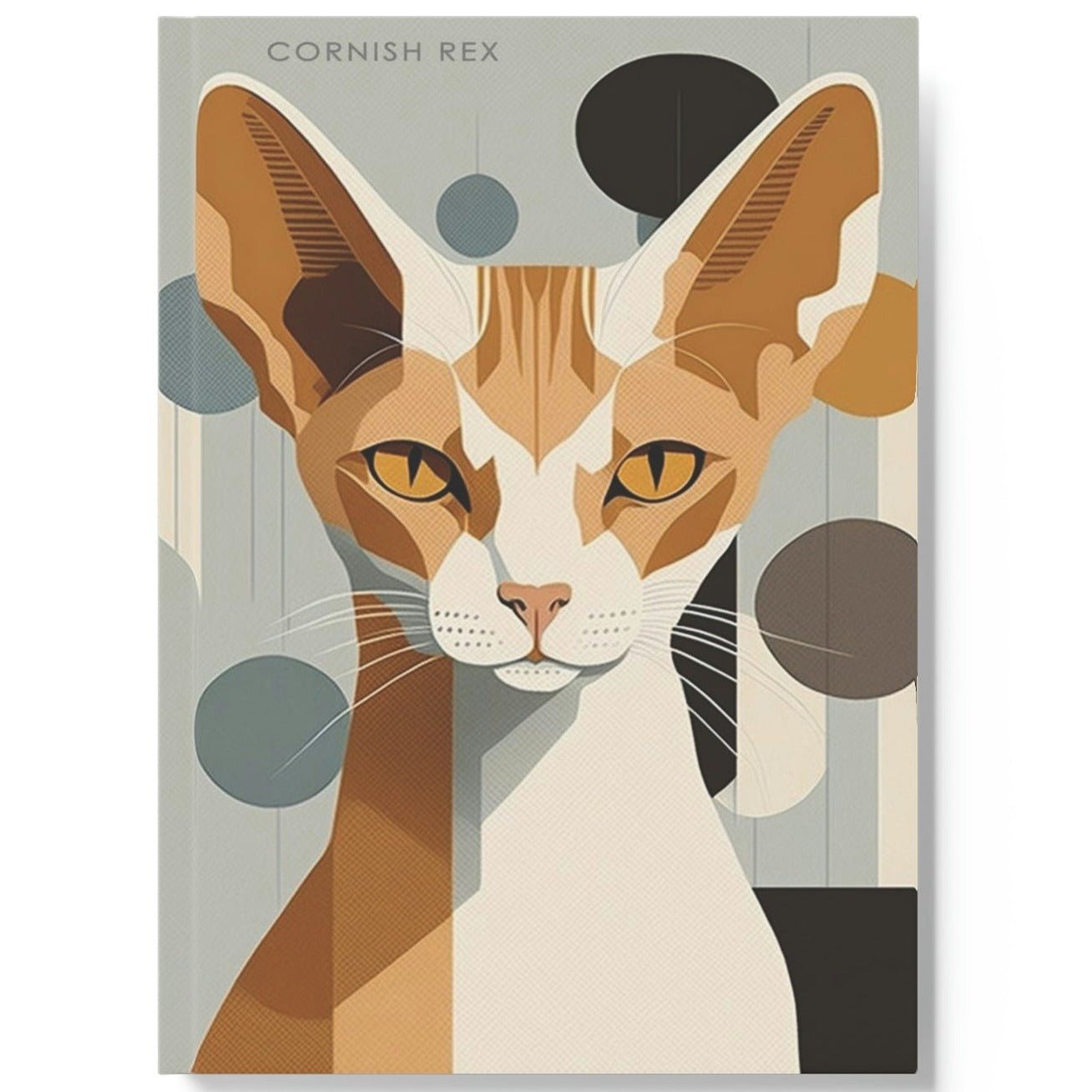 Cornish Rex Notebook - 50's Motif - Cat Inspirations - Hard Backed Journal