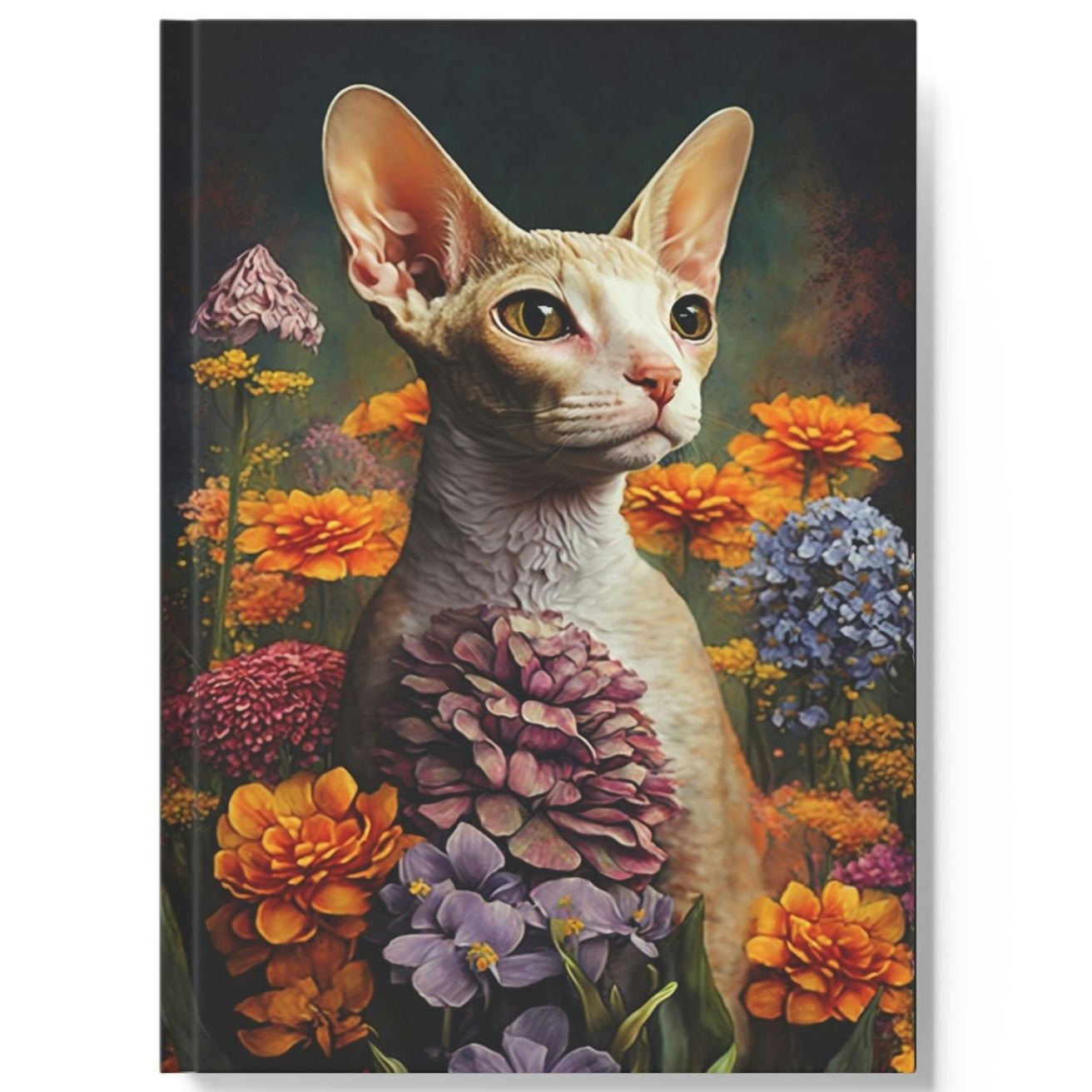 Cornish Rex Notebook - Emily in the Garden - Cat Inspirations - Hard Backed Journal