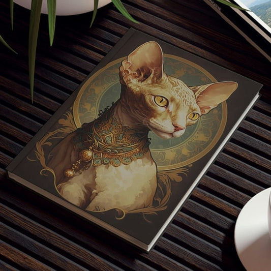 Cornish Rex Notebook - Royalty - Cat Inspirations - Hard Backed Journal