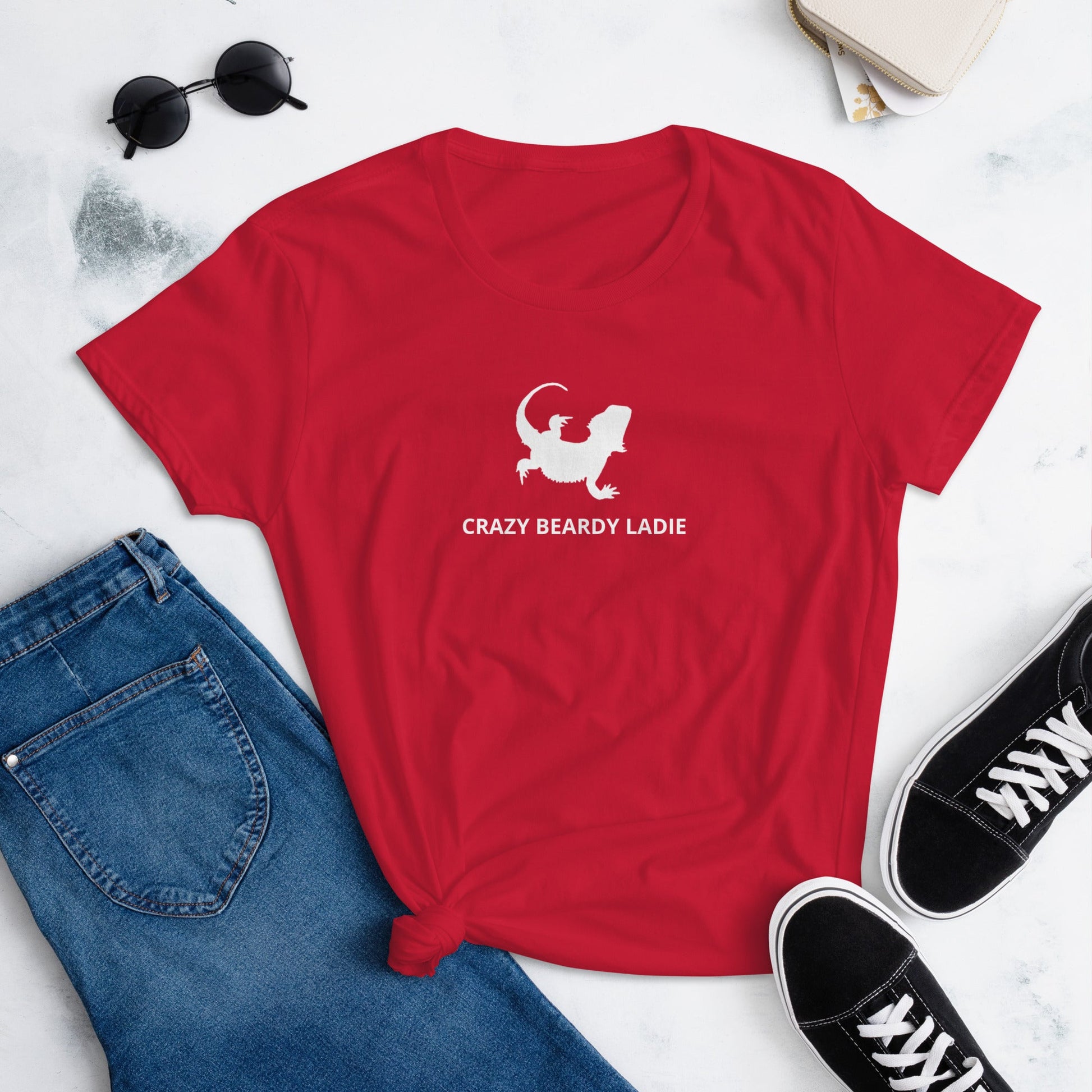 Crazy Beardy Lady Women's short sleeve t-shirt