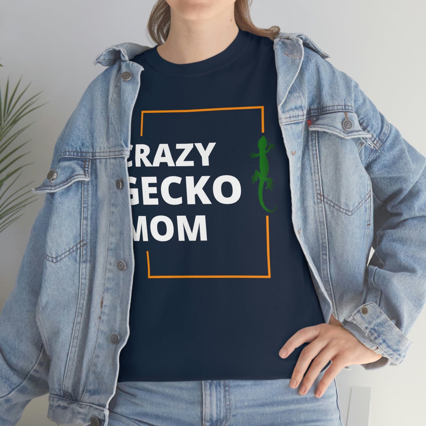 Crazy Gecko Mom Heavy Cotton T-Shirt