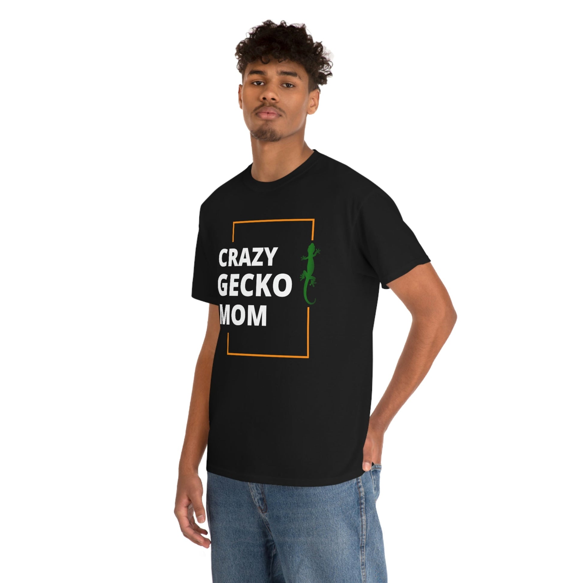 Crazy Gecko Mom Heavy Cotton T-Shirt
