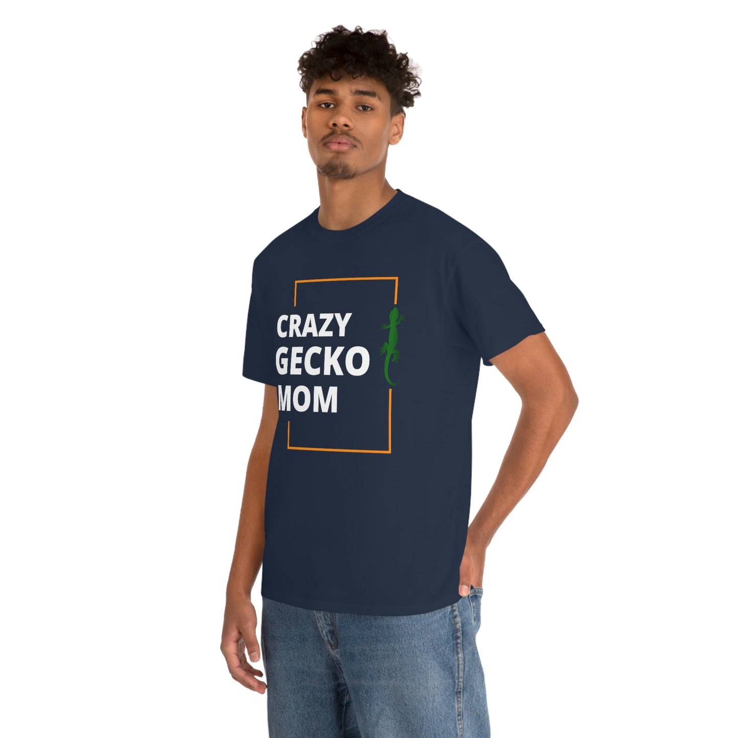 Crazy Gecko Mom Heavy Cotton T-Shirt