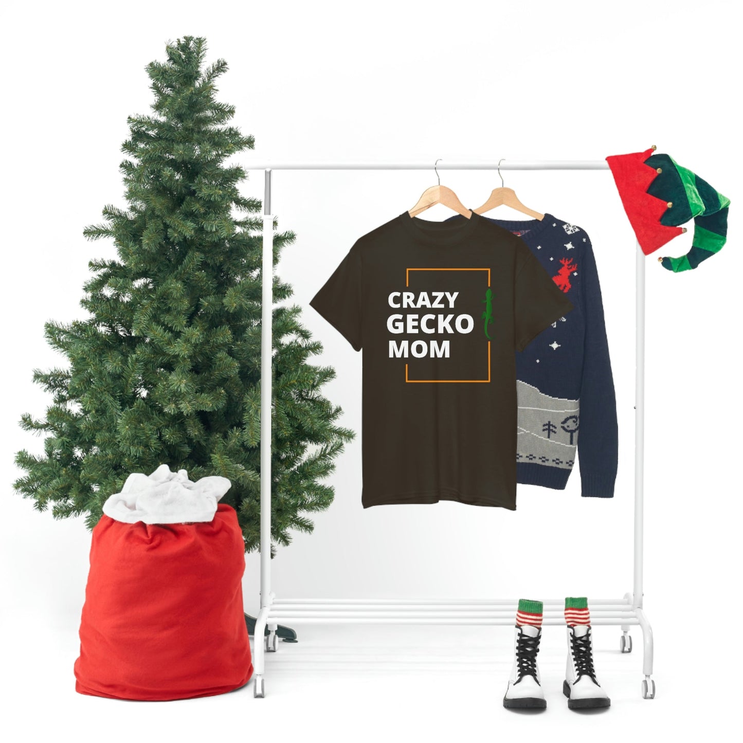 Crazy Gecko Mom Heavy Cotton T-Shirt