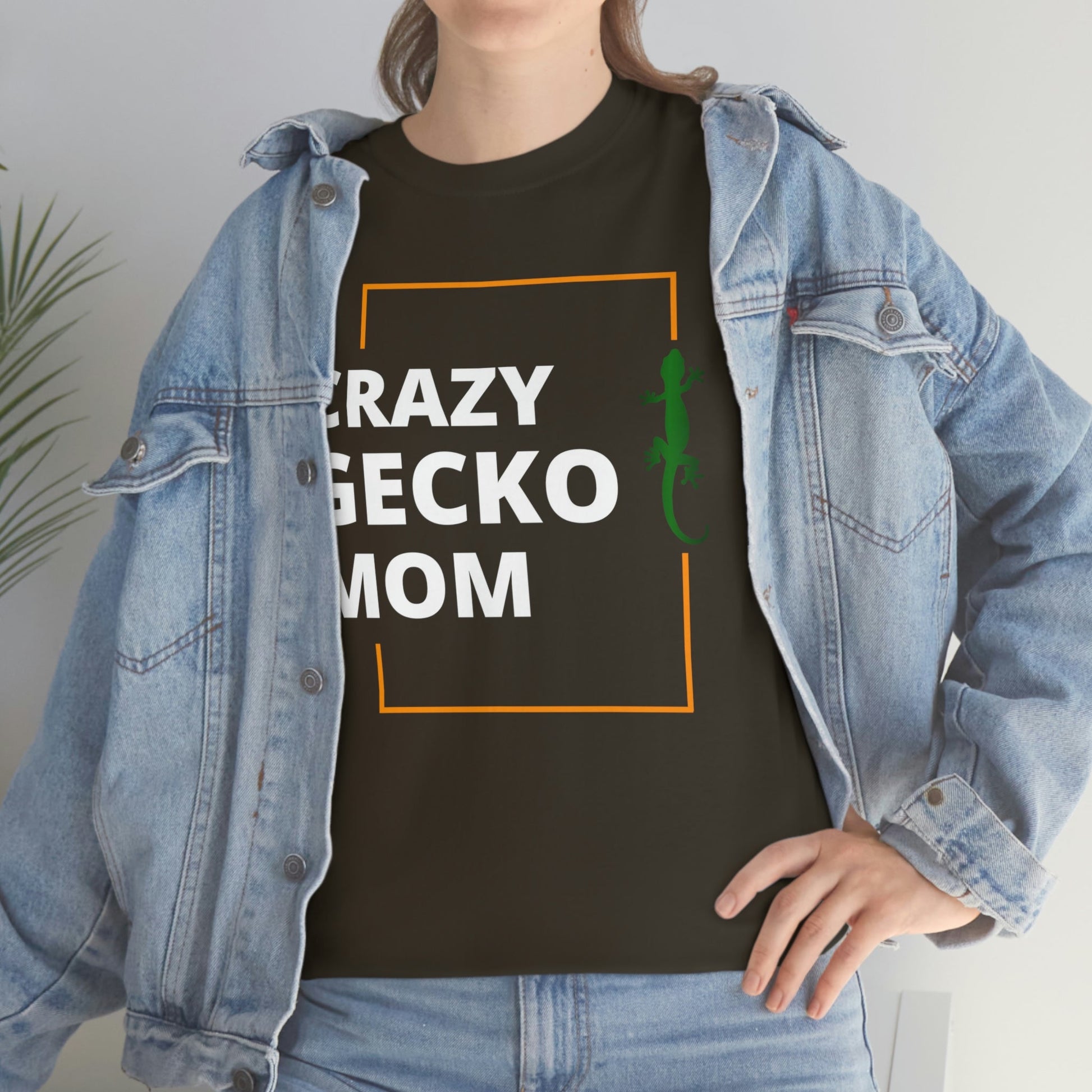 Crazy Gecko Mom Heavy Cotton T-Shirt