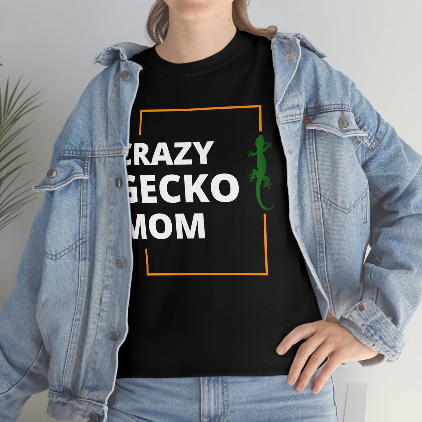 Crazy Gecko Mom Heavy Cotton T-Shirt