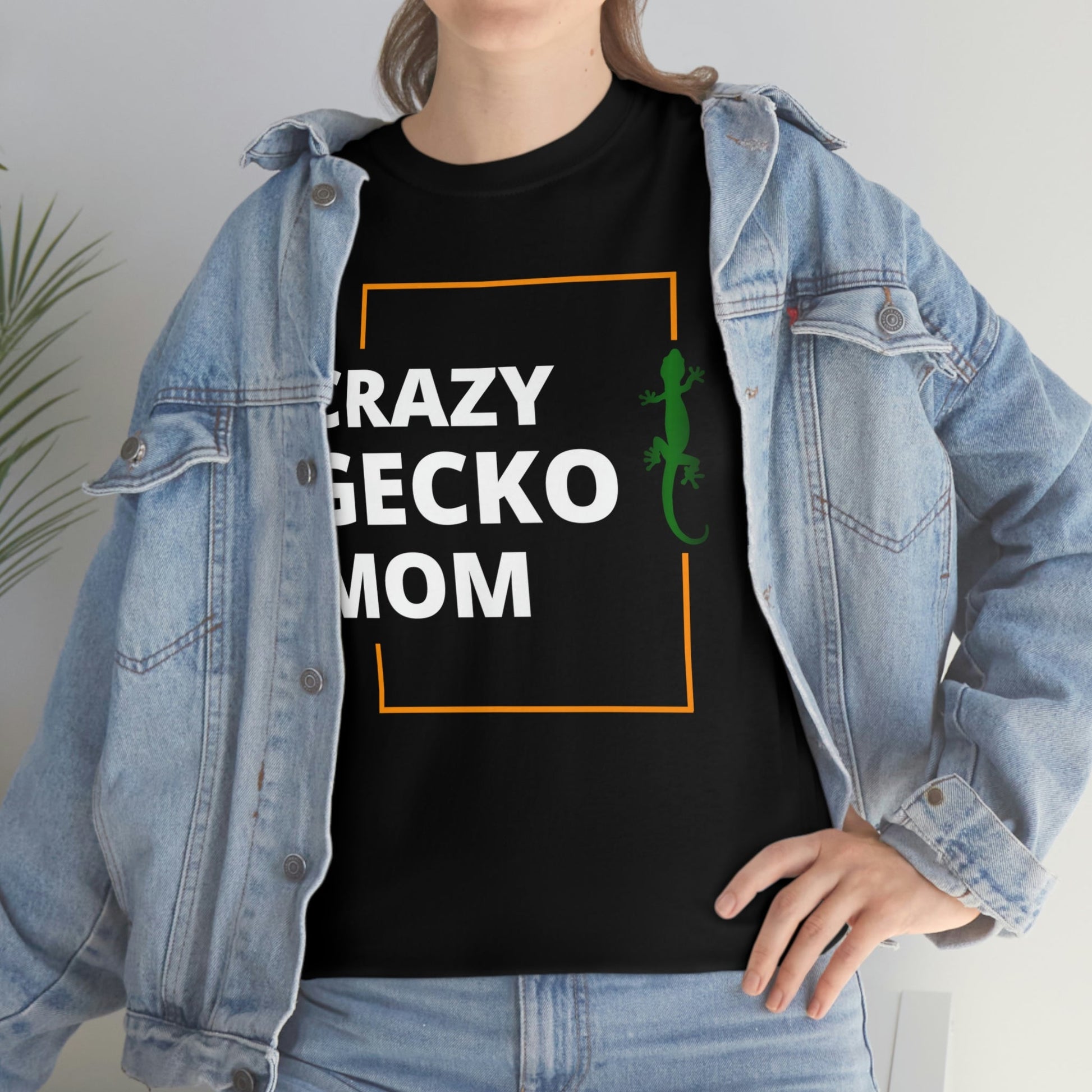 Crazy Gecko Mom Heavy Cotton T-Shirt