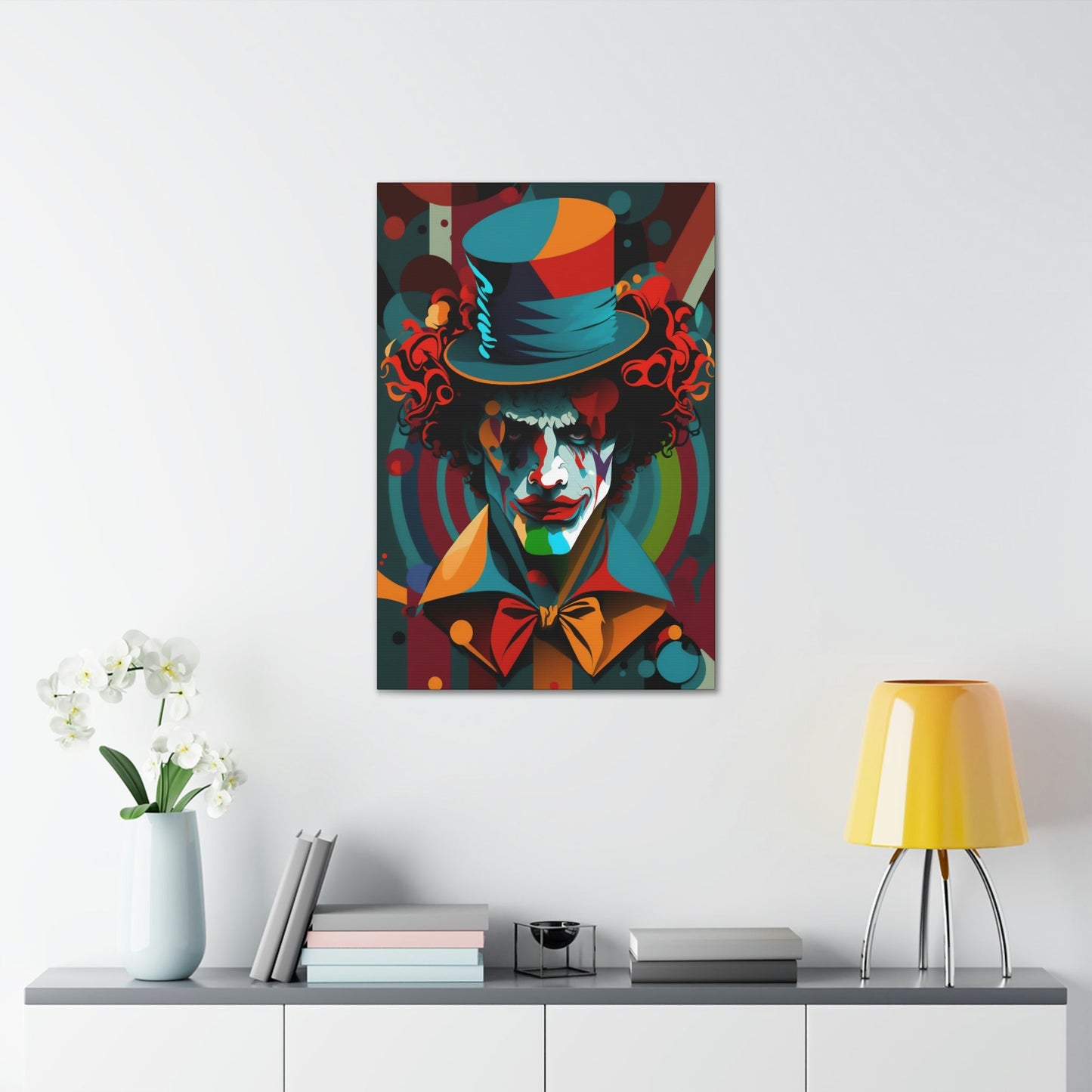 Crazy Insane Evil Spooky Clowns – Mr. Terrifier the Clown from Hell Canvas Gallery Wraps