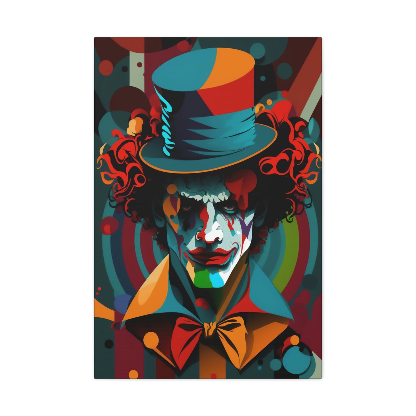 Crazy Insane Evil Spooky Clowns – Mr. Terrifier the Clown from Hell Canvas Gallery Wraps