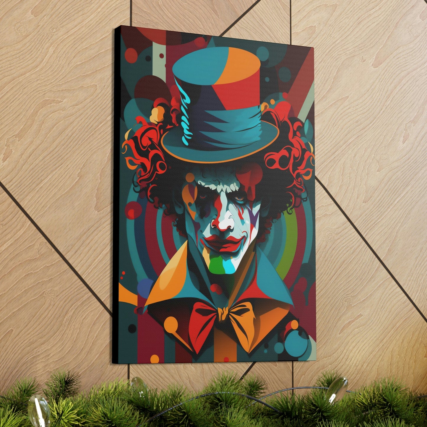 Crazy Insane Evil Spooky Clowns – Mr. Terrifier the Clown from Hell Canvas Gallery Wraps