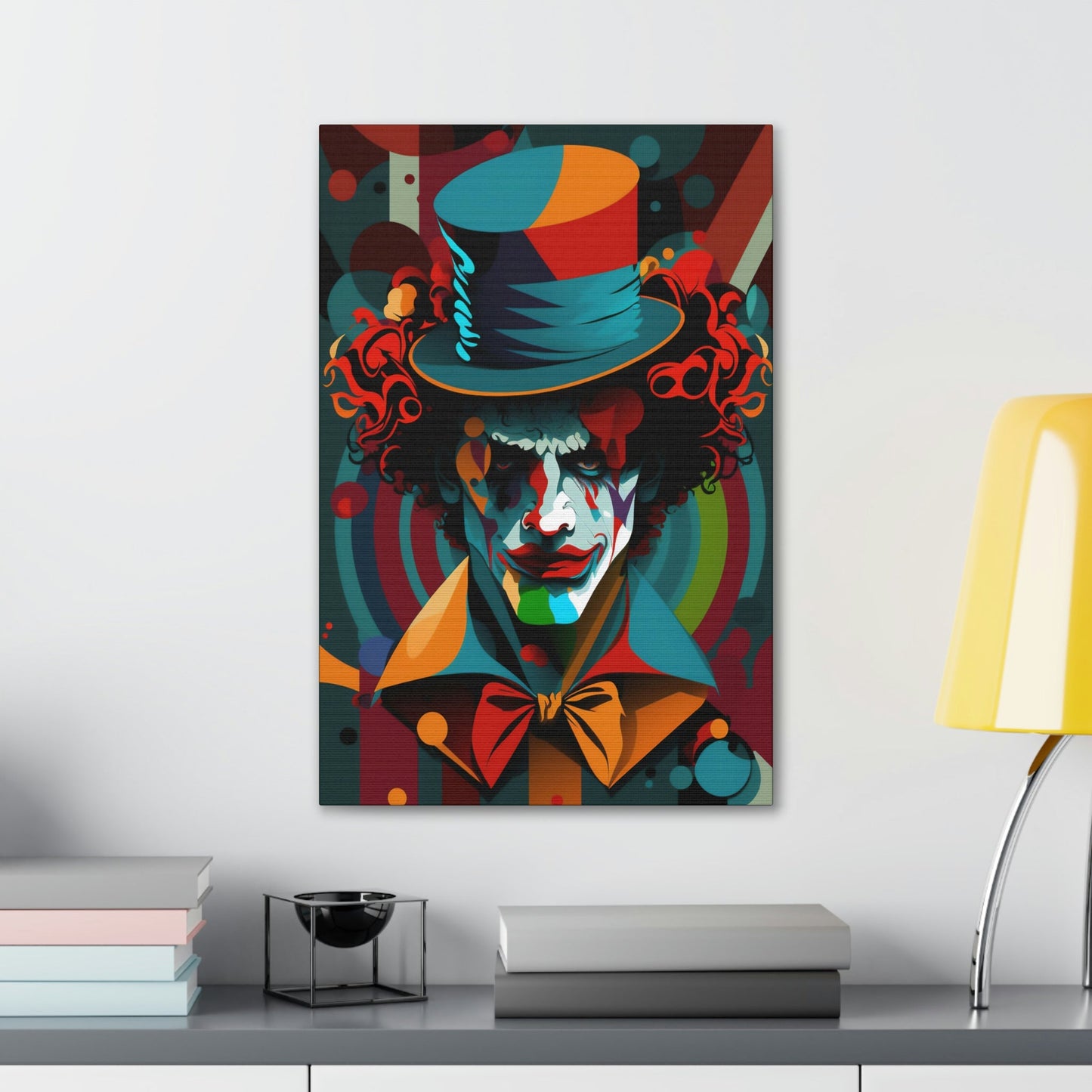 Crazy Insane Evil Spooky Clowns – Mr. Terrifier the Clown from Hell Canvas Gallery Wraps