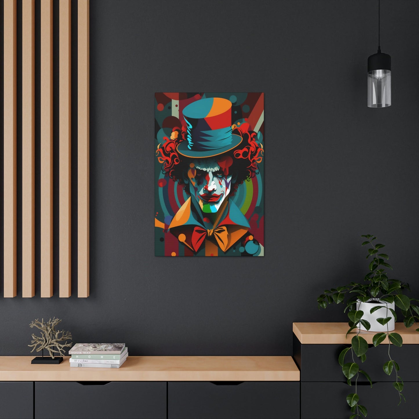 Crazy Insane Evil Spooky Clowns – Mr. Terrifier the Clown from Hell Canvas Gallery Wraps