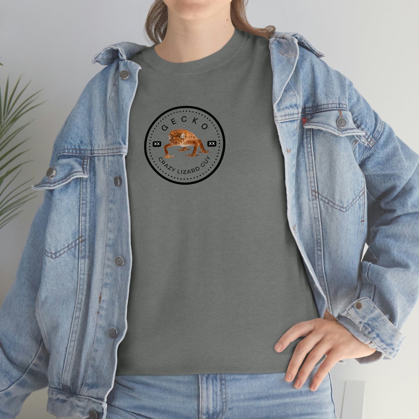 Crazy Lizard Guy Gecko Heavy Cotton Tee, Gecko Gift, Gecko Shirt, Gecko T-Shirt, Gecko Dad ,Leopard Gecko, Crested Gecko, Gecko Mom,