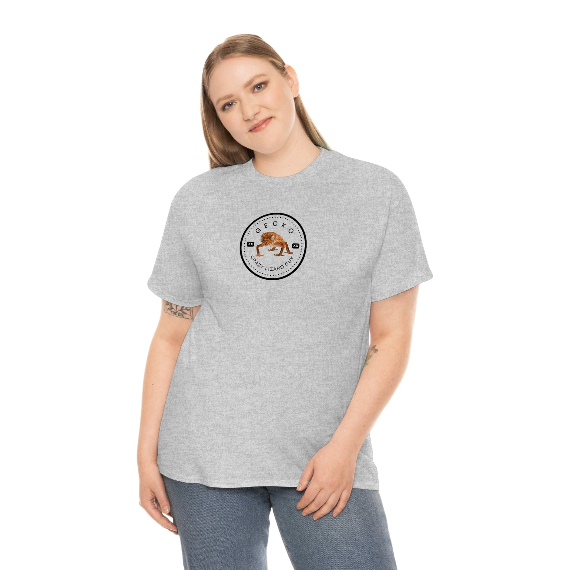 Crazy Lizard Guy Gecko Heavy Cotton Tee, Gecko Gift, Gecko Shirt, Gecko T-Shirt, Gecko Dad ,Leopard Gecko, Crested Gecko, Gecko Mom,