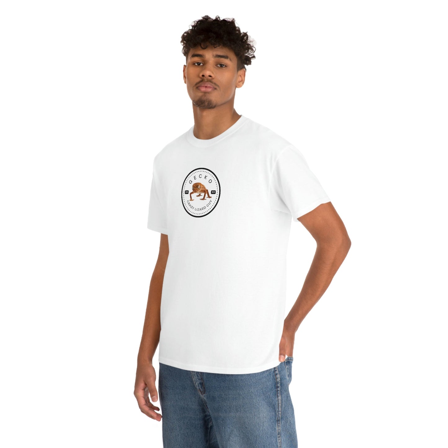Crazy Lizard Guy Gecko Heavy Cotton Tee, Gecko Gift, Gecko Shirt, Gecko T-Shirt, Gecko Dad ,Leopard Gecko, Crested Gecko, Gecko Mom,