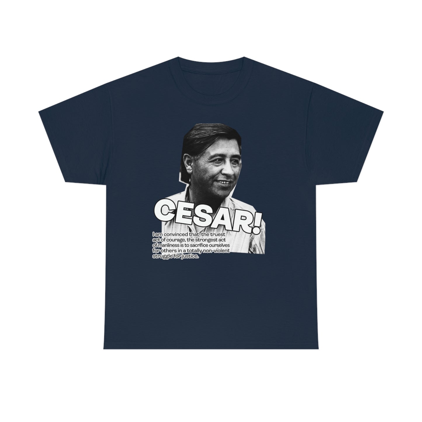 Cesar Chavez Quote Unisex Heavy Cotton Tee Hero Series Gloria Steinem Martin Luther King Jr