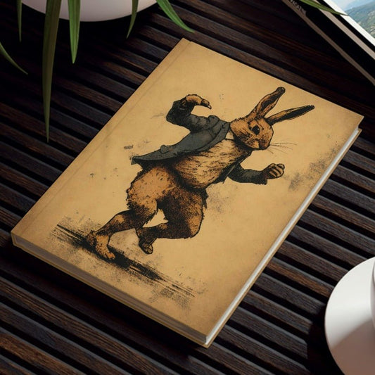 Dancing Rabbit Guy Hard Backed Journal