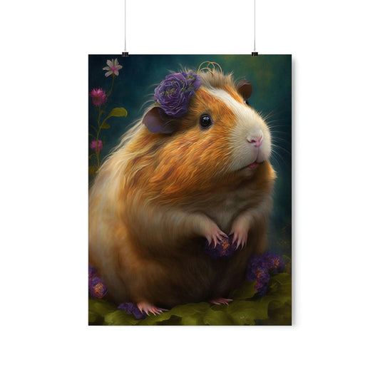 Day Dreaming Guinea Pig Premium Matte Vertical Posters
