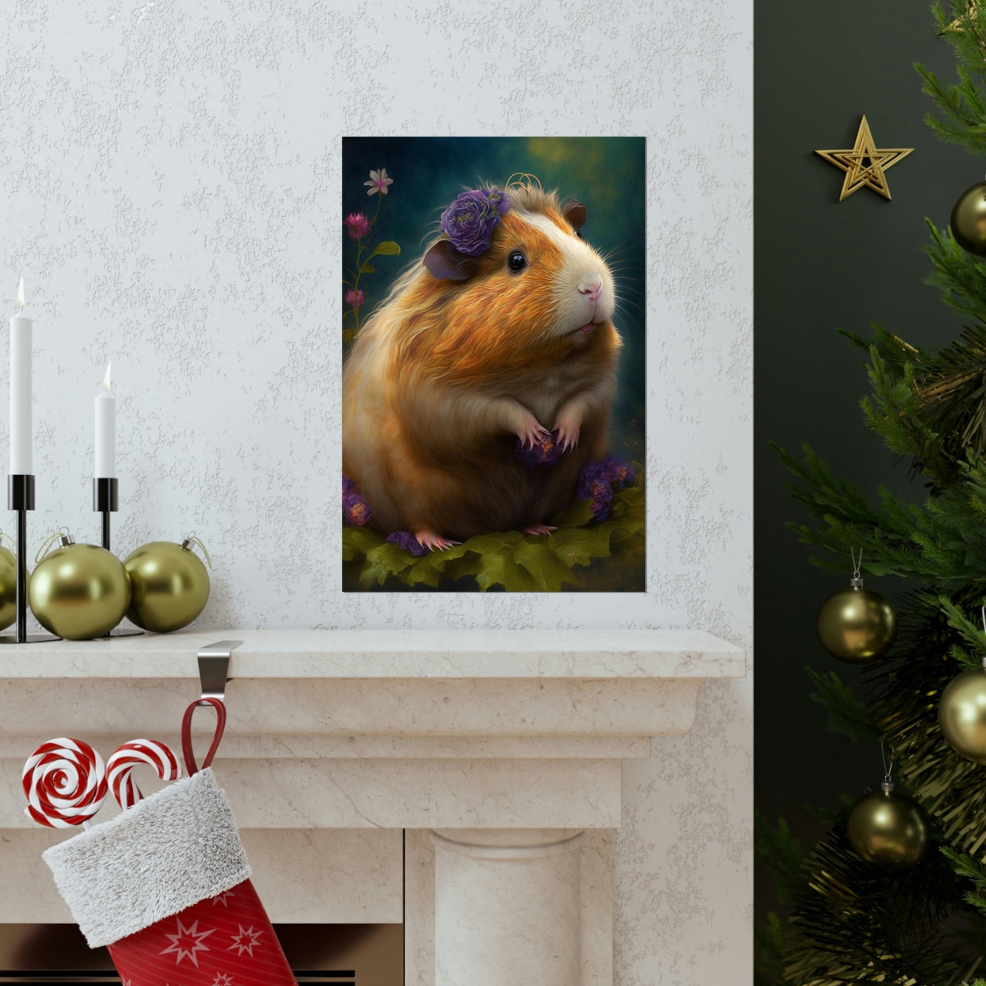 Day Dreaming Guinea Pig Premium Matte Vertical Posters