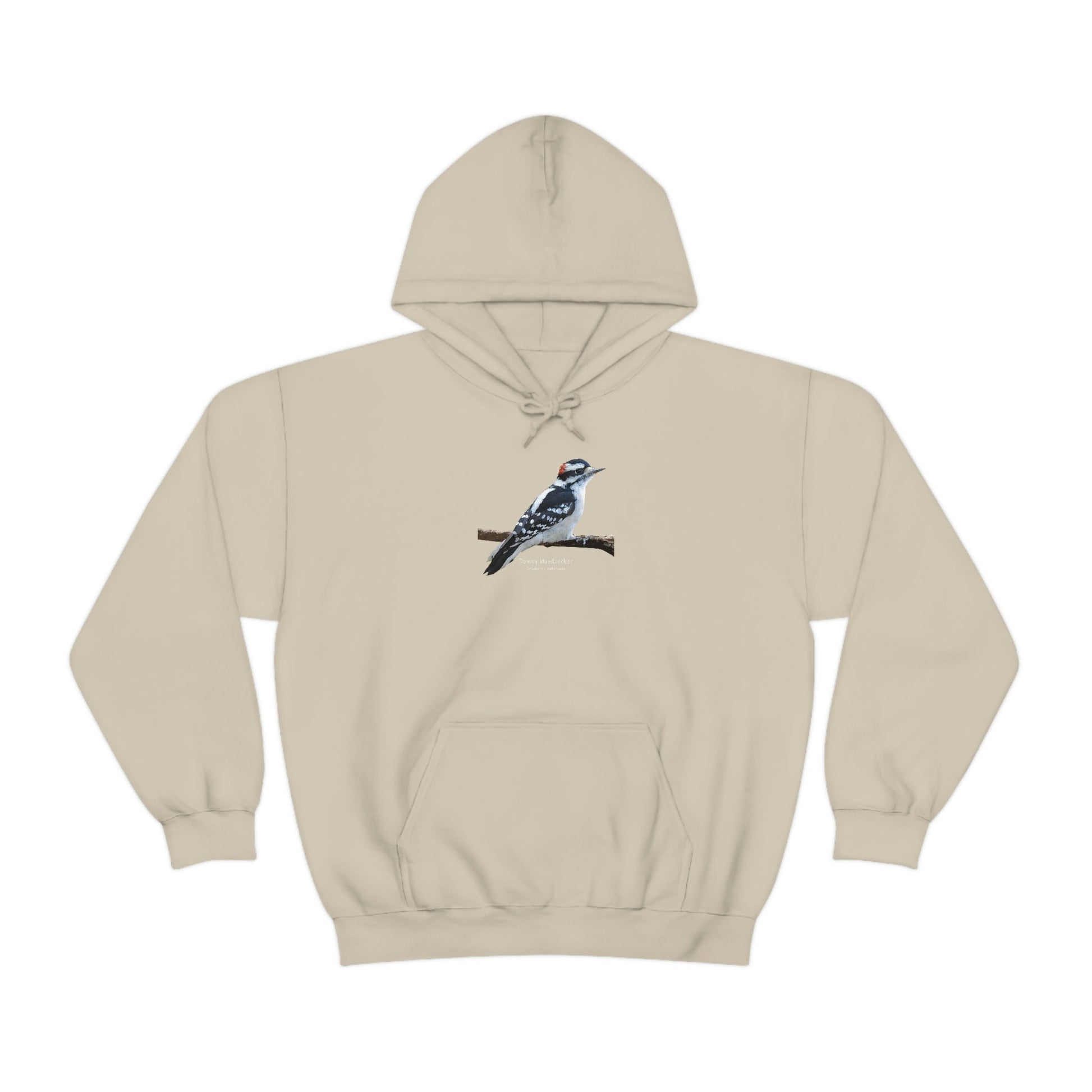 Downy Woodpecker (PS Dry Brush) Heavy Blend Hooded Sweatshirt, Birds, Birding, Birder, Bird Watching, Bird Watcher, Birdwatcher Gift