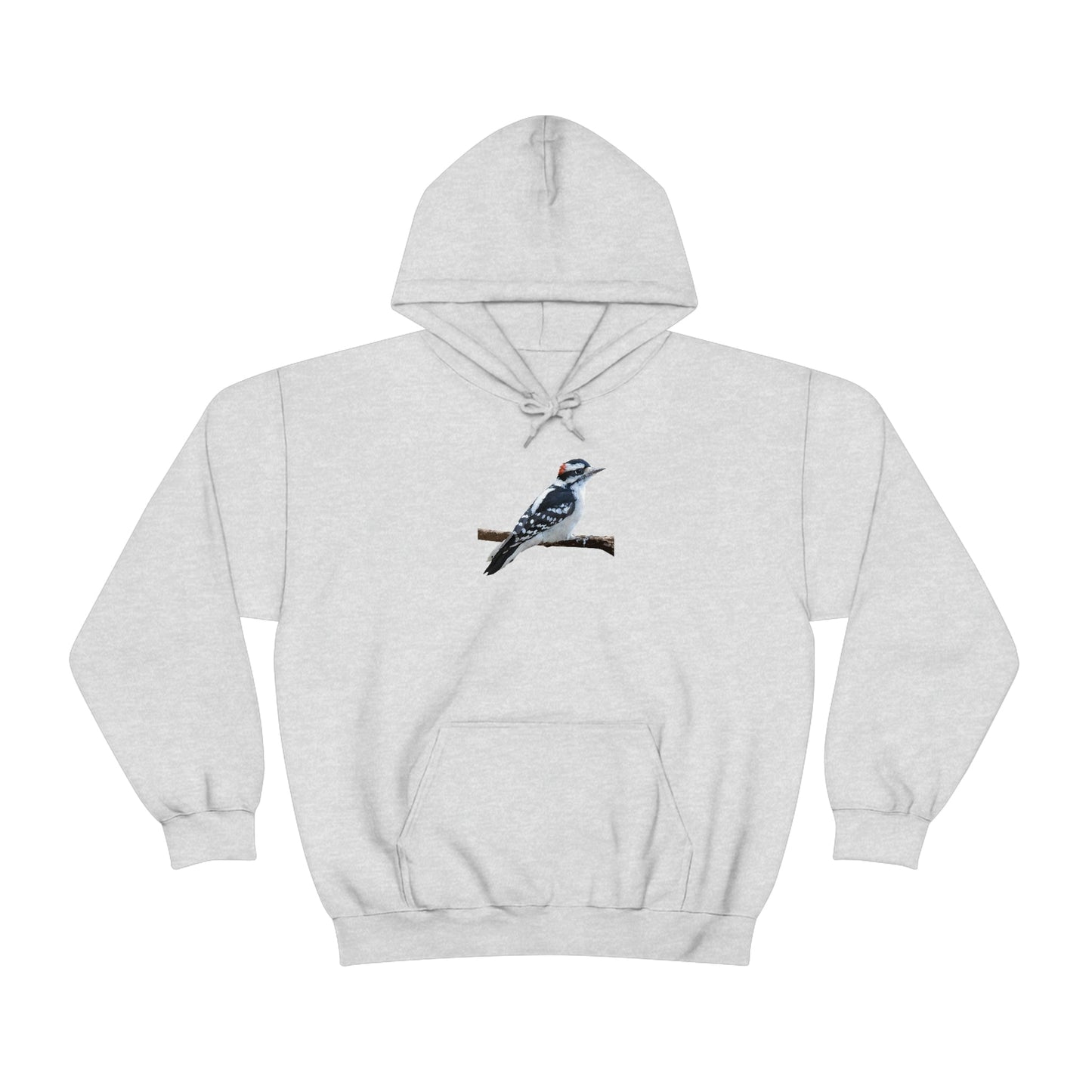 Downy Woodpecker (PS Dry Brush) Heavy Blend Hooded Sweatshirt, Birds, Birding, Birder, Bird Watching, Bird Watcher, Birdwatcher Gift