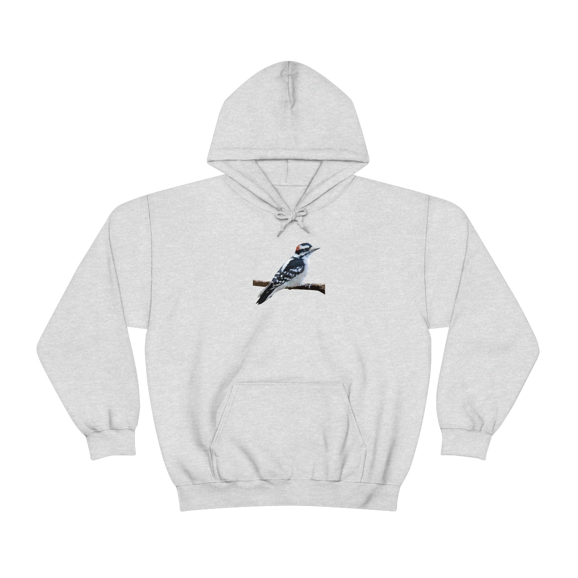 Downy Woodpecker (PS Dry Brush) Heavy Blend Hooded Sweatshirt, Birds, Birding, Birder, Bird Watching, Bird Watcher, Birdwatcher Gift