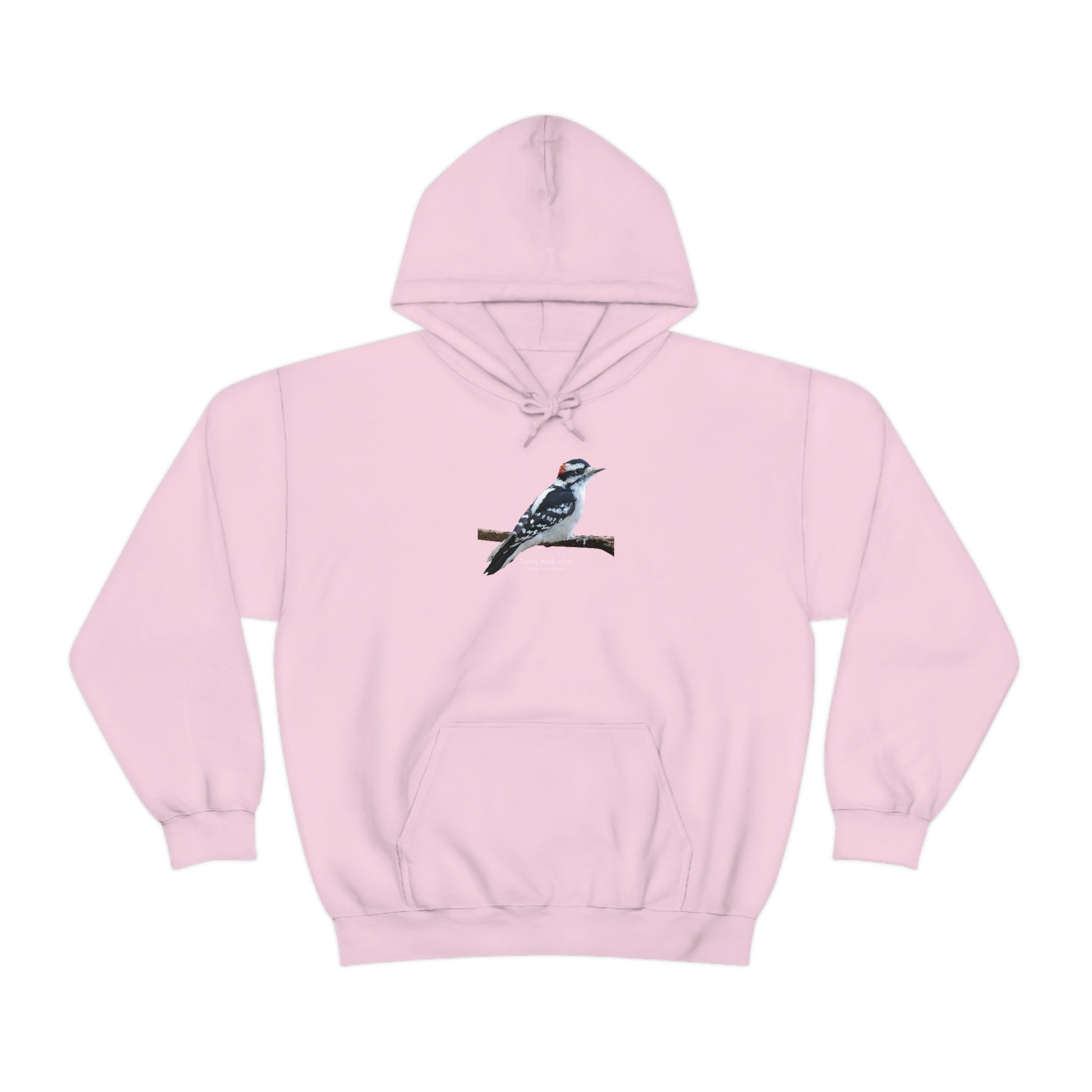 Downy Woodpecker (PS Dry Brush) Heavy Blend Hooded Sweatshirt, Birds, Birding, Birder, Bird Watching, Bird Watcher, Birdwatcher Gift