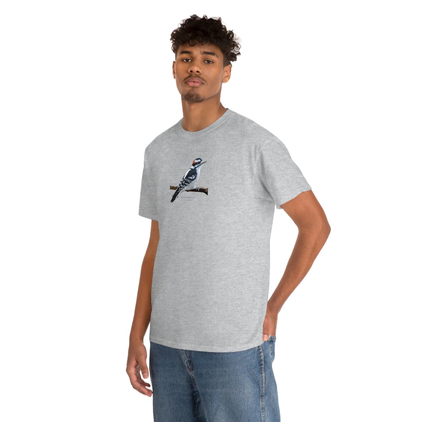 Downy Woodpecker (PS Dry Brush) Heavy Cotton Tee, Birds, Birding, Birder, Bird Watching, Bird Watcher, Birdwatcher Gifts,