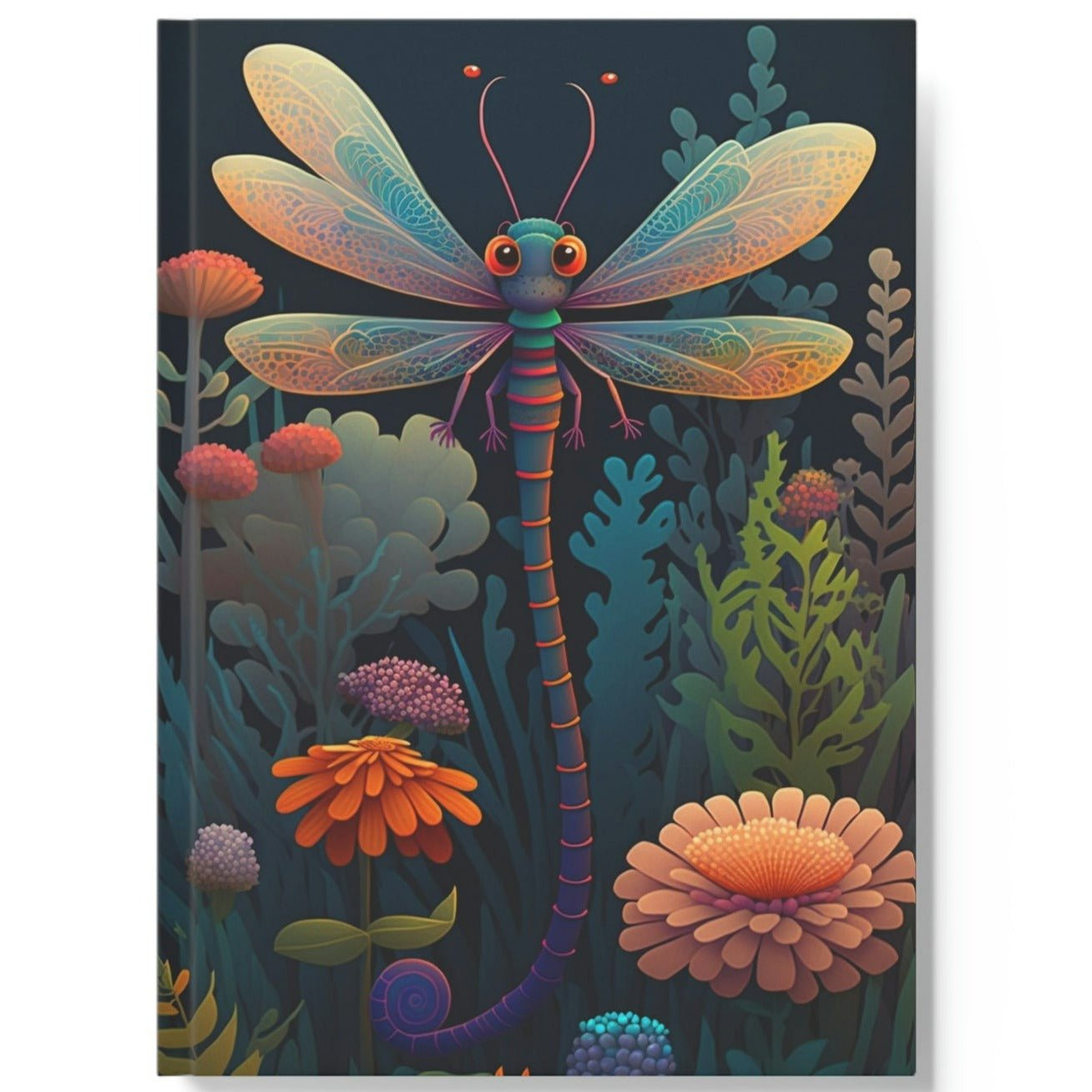 Dragonfly Inspirations - Dragonfly Cartoon Character - Hard Backed Journal