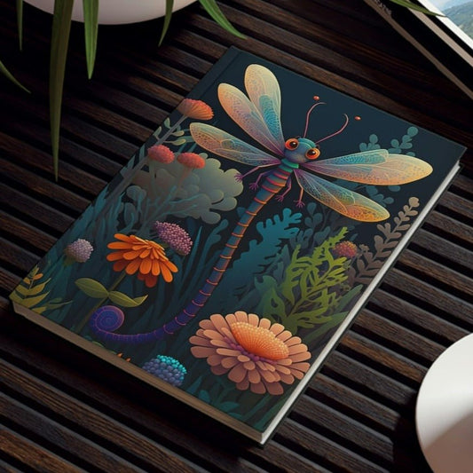 Dragonfly Inspirations - Dragonfly Cartoon Character - Hard Backed Journal