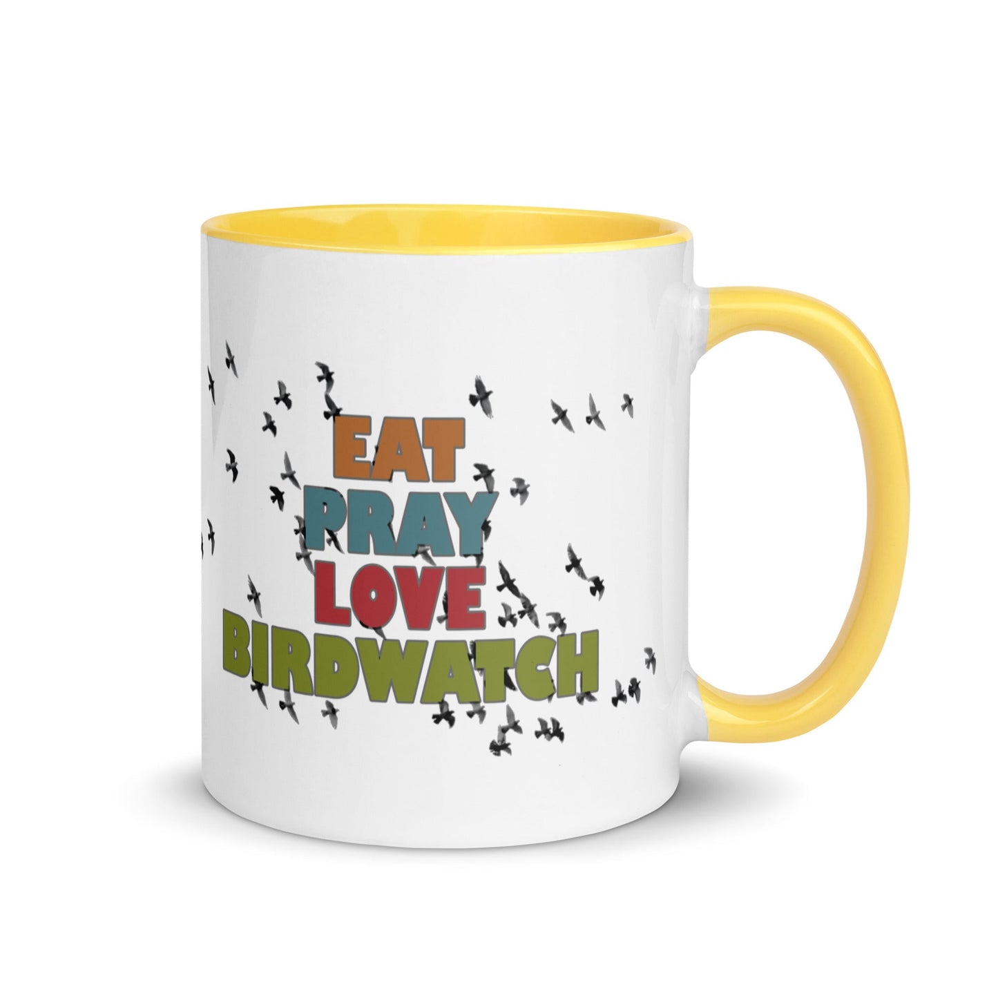 Eat Pray Love Birdwatch Mug with Color Inside