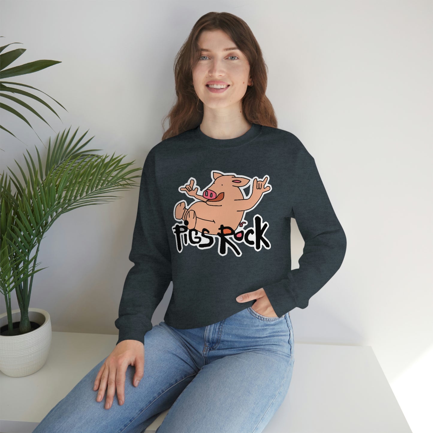 Pigs Rock Unisex Heavy Blend Crewneck Sweatshirt