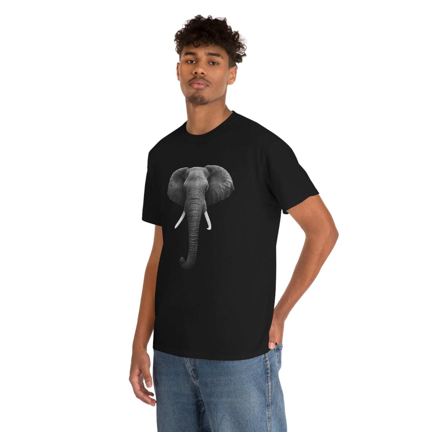 Elephant Jungle Majestic Unisex Heavy Cotton Tee