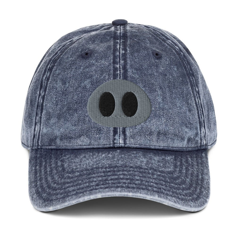 Embroidered Snout Vintage Cotton Twill Cap pig pride farmer farming hog cool