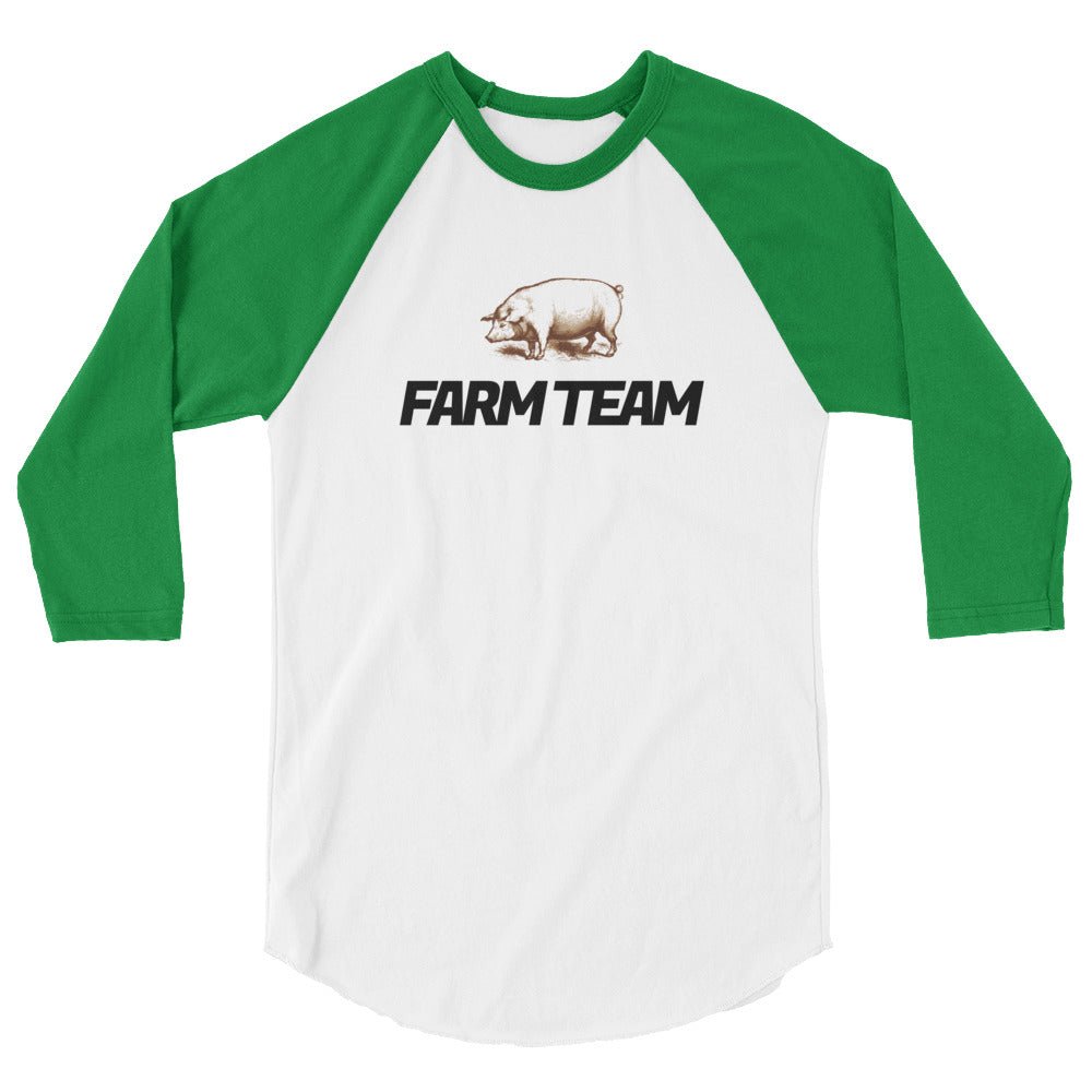 FARM TEAM | Raglan Baseball Shirt | Farm Animal Shirt | Great 4-H Gift