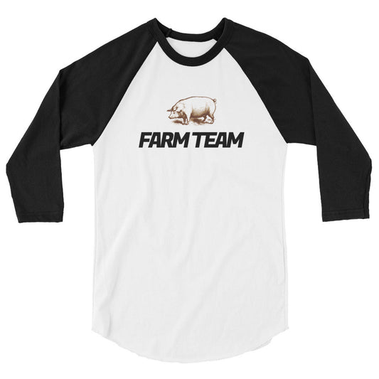 FARM TEAM | Raglan Baseball Shirt | Farm Animal Shirt | Great 4-H Gift