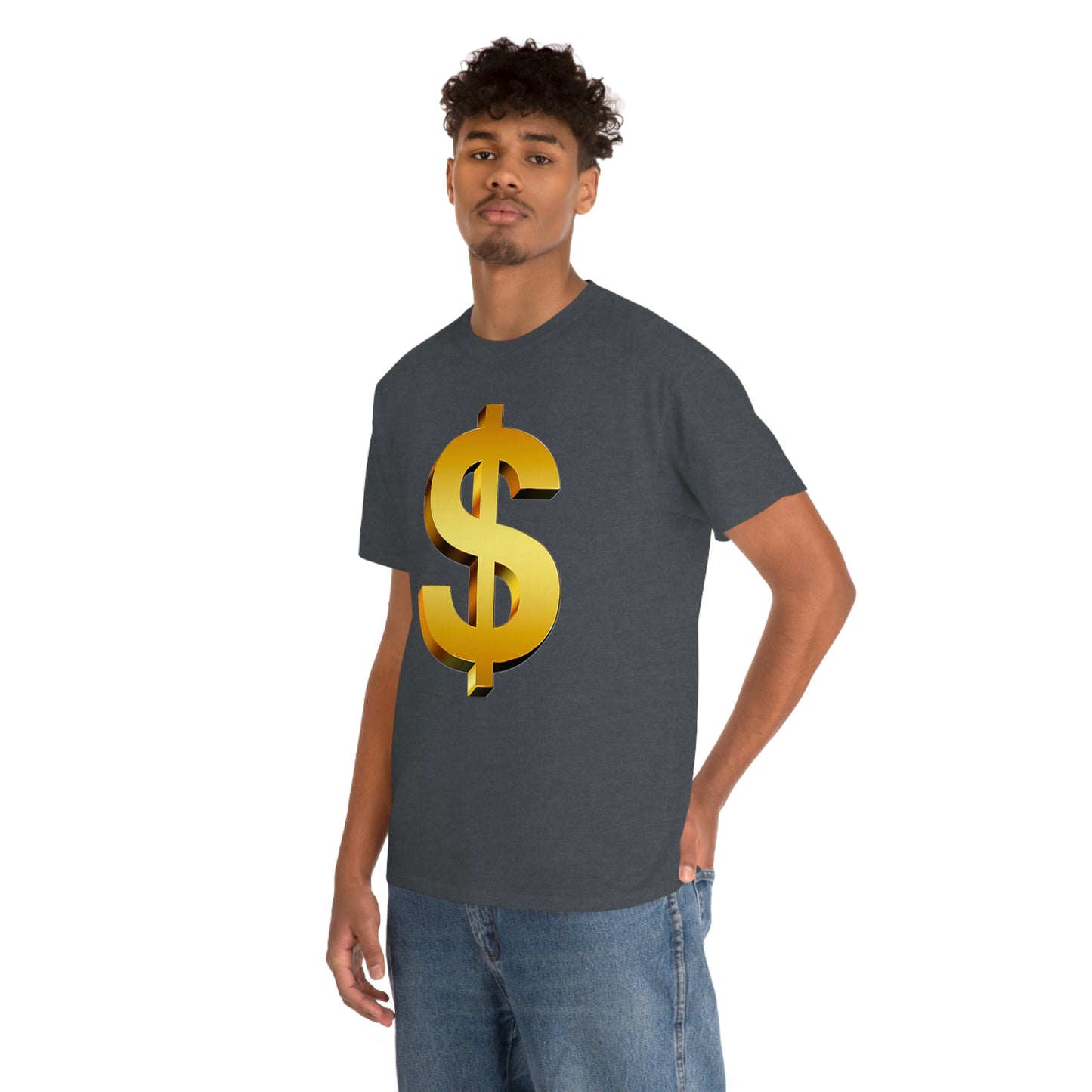 Bling Money Cash My Money Folds Unisex Heavy Cotton Tee Bills cash currency bucks coin funds gold dollar C-note big shot deep pocket
